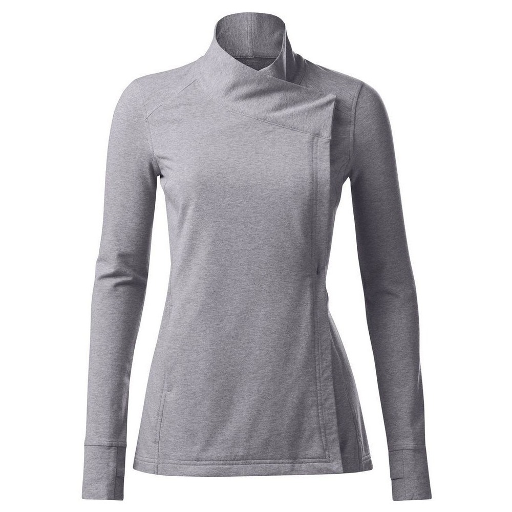 Lululemon Coast Wrap Jacket Heathered Grey Long Sleeve Size 6 Activewear